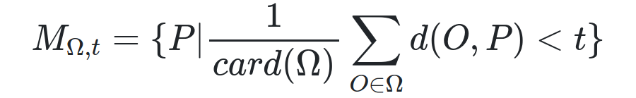 Formule exprimant l'ensemble des points d'un mésochrone comme ceux dont la moyenne est bornée par une valeur donnée.